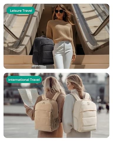 BAGSMART 30L Travel Backpack for Women, Carry on Backpack for Airplanes, Gym Backpack with Shoe Compartment, Lightweight Travel Bag Fits 15.6 Inch, Water-Resistant, Black - Image 7