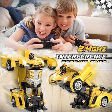 Britik Transform Remote Control Car Toy for Kids 4 5 6 7 8, Remote Control Car for Boys 4-7, Transform Cars for Boys 4-6, Toy Car 5 Year Old Boy, Toys for 3 4 5 6 7 8 9 10 11 12 Years Old Boy - Image 4