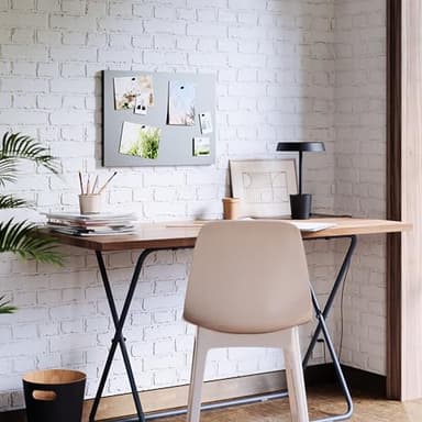 Umbra Bulletboard – Cork Board, Bulletin Board and Magnetic Board for walls – Modern Look with Dual Surface Design – Includes 12 Pushpins and 12 Magnets, 21x15 Inches - Image 2