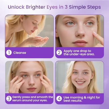 Retinol Eye Cream for Dark Circles and Puffiness, Hydrating Under Eye Cream for Dark Circles, Anti Aging Dark Circle Eye Cream for Fine Lines, Wrinkles, Firming Eye Contour, 1.06 oz - Image 8