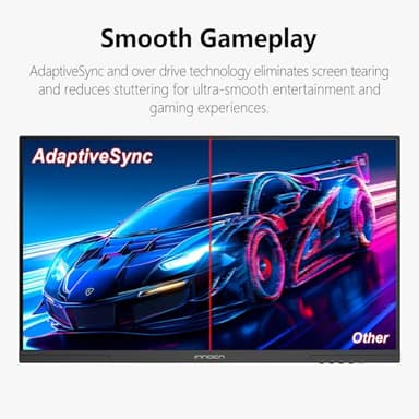 INNOCN 27" Monitor 120Hz FHD 1920 x 1080p IPS PC Computer Desktop Gaming Display Built-in Speaker, Eyes Care, Height/Pivot Adjustable, HDMI, VGA, VESA Mountable - Black, 27D1FR - Image 3