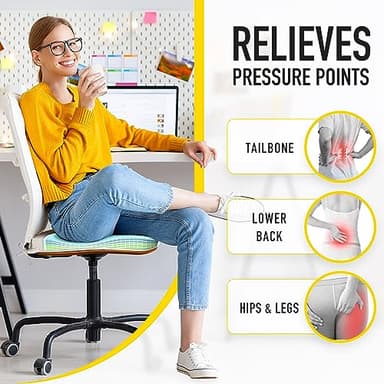 SUNROX Gel Memory Foam Chair Cushions, FadeShield Water-, Stain-Resistant Durable Reversible Seat Cushion Pads with Ties for Indoor/Outdoor Kitchen Dining Office, 19"x19", Set of 4, Cream - Image 5