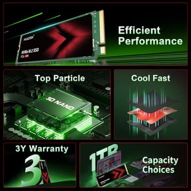 HUADISK M.2 2280 NVMe SSD 128GB,Gen3x4 Internal Solid State Drive,Up to 1700MB/s,3D NAND Flash M2 NVMe SSD,for Desktop and Laptop - Image 5