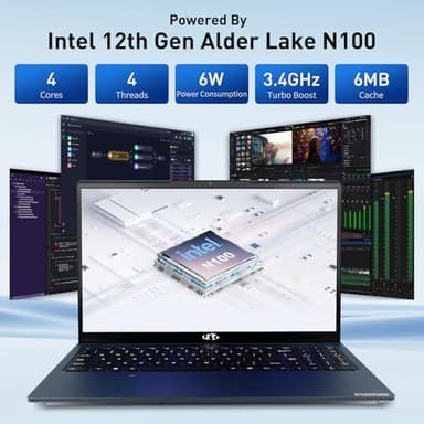 NIMO 15.6 IPS-FHD-Laptop, 16GB RAM 1TB SSD Intel Pentium Quad Core N100, Backlit Keyboard Fingerprint (Beat to i3-1115G4 Up to 3.4GHz) Computer for Student-Home WiFi 6 BT5.2 Win 11 - Image 5