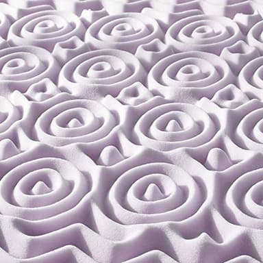 Mellow 3 Inch 5-Zone Memory Foam Mattress Topper, Soothing Lavender Infusion, Dorm Essentials, Queen - Image 3