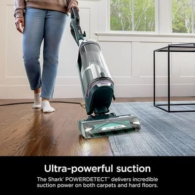 Shark POWERDETECT AZ4002 Upright Vacuum Cleaner HEPA Filter, Heavy Duty Vacuum Powerful Suction for Pet Hair Powered Lift-Away, for Carpets & Hardfloors (Renewed) - Image 2
