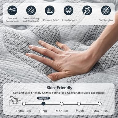 REALONE Queen Mattress – 10 Inch Hybrid Mattress in a Box, Enhanced Individually Pocket Springs, Medium Firm Feel, Pressure Relief & Breathable Comfort, Durable Construction, CertiPUR-US Certified - Image 3