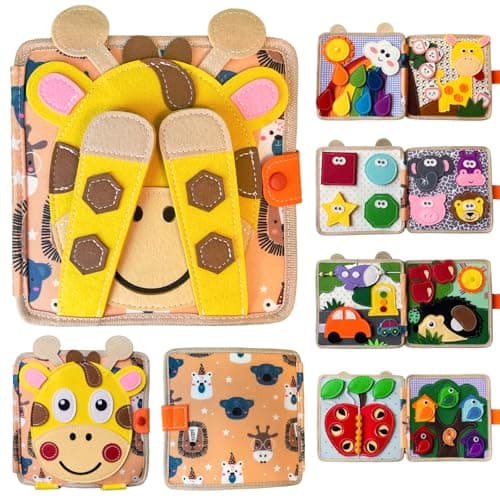 Cobelae Montessori Busy Book for Toddlers 1-3, Toddler Busy Board Felt Quiet Book for Baby, Preschool Learning Activities Educational Sensory Toy for Kids Gift - Image 1