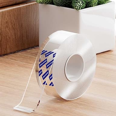 ZMUAXUAN Strong Nano Double Sided Tape Heavy Duty Mounting,Clear Removable Wall Sticky Adhesive Strips,Reusable Thick Gel Grip for Hanging Picture,Poster,Carpet,Photo - Image 5