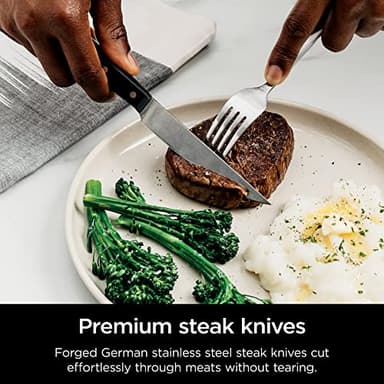 Ninja K32012 Foodi NeverDull Premium Knife System, 12 Piece Knife Block Set with Built-in Sharpener, German Stainless Steel Knives, Black - Image 8