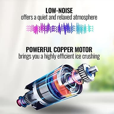 VEVOR 110V Commercial Ice Crusher 661LBS/H, ETL Approved 300W Electric Snow Cone Machine with Dual Blades, Stainless Steel Shaved Ice Machine with Safety On/Off Switch for Family, Restaurants, Bars - Image 7