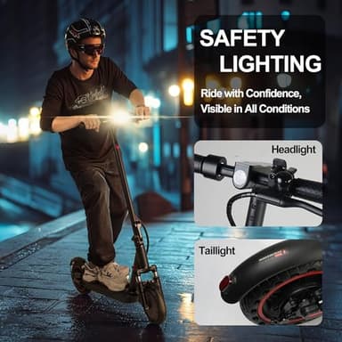 Adults Electric Scooter ，8.5"/10" Tires, 19/22Mph, 350W/500W Motor, 21-28 Miles Range, Folding E-Scooter with Dual Suspension and Braking System with App Control (W4Pro-10.4Ah-22Miles) - Image 5