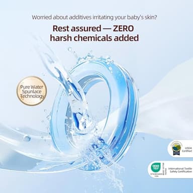 Winner 100% Cotton Dry Wipes, USDA Certified Baby Wipes, 600 Count, Soft & Gentle, Hypoallergenic & Unscented for Baby Sensitive Skin, Use Wet/Dry for Diaper Changes, Meals & Cleanup, Pack of 6 - Image 5