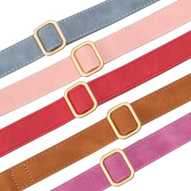 Didog Soft PU Leather Dog Collar, Cute Dog Collars for Small Dogs, Pink Dog Collar for Girl Dogs, Classic and Adjustable Small Dog Collar with Quick Release Metal Buckle, Pink,S - Image 4