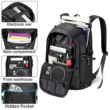 Tzowla 35 Liter Anti Theft with USB Charging Port Laptop Backpack - Image 4