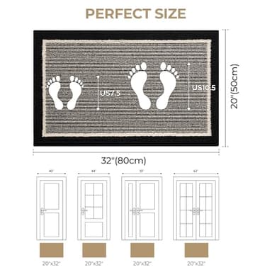 GRANNY SAYS Indoor Doormat, 20" x 32", Non-Slip Front Door Mats, Outdoor Welcome Mat Washable, Low Profile Indoor Door Mats for Entryway, Floor Inside Back Doormats - Image 2
