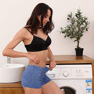 R RUXIA Women's Boyshort Panties Seamless Nylon Underwear Stretch Boxer Briefs 5 Pack - Image 5