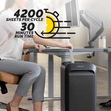 Fellowes Mfg Co. 5015401 Powershred LX220 20 Manual Sheet Capacity Micro-Cut Shredder - Black - Image 2