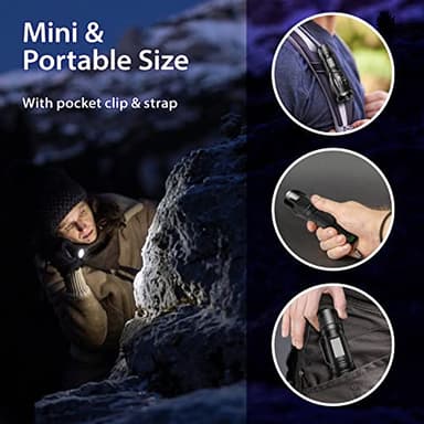 MOWETOO UV Flashlight, Portable Blacklight Flashlight, LED Torch with White and Ultraviolet Light Combo, Black Light Pet Urine Detector for Dog Cat Pee, ID Check, AC Leak, Bed Bug, Rocks, Resin - Image 5