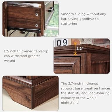 ACCOHOHO Farmhouse 8 Drawers Dresser Chests for Bedroom,52" Wide Wood Rustic Chest of Drawers with Metal Handle,Natural Texture,Drawer Organizer for Bedroom,Living Room,Hallway and Entryway,Brown - Image 5