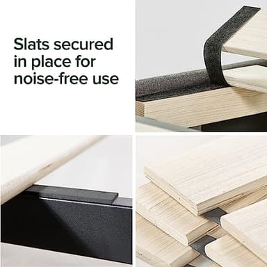 ZINUS Dachelle Upholstered Platform Bed Frame, Mattress Foundation, Wood Slat Support, No Box Spring Needed, Easy Assembly, Dark Grey, King - Image 6