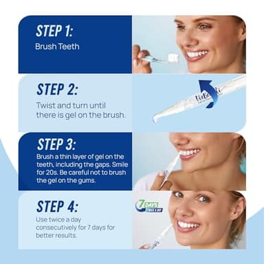 VieBeauti Teeth Whitening Pen (3 Pcs), 30+ Uses, Effective, Painless, No Sensitivity, Travel-Friendly, Easy to Use, Beautiful White Smile, Mint Flavor - Image 3