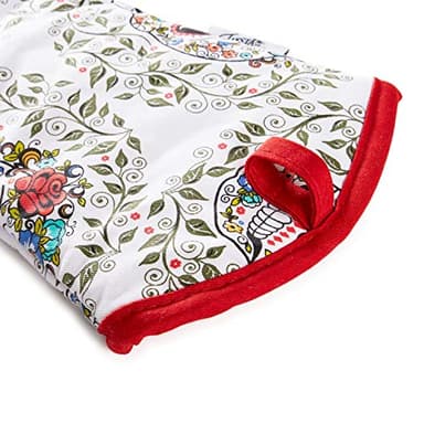Fiesta Skull & Vine Oven Mitt & Pot Holder, Multi, 2 Piece - Image 2