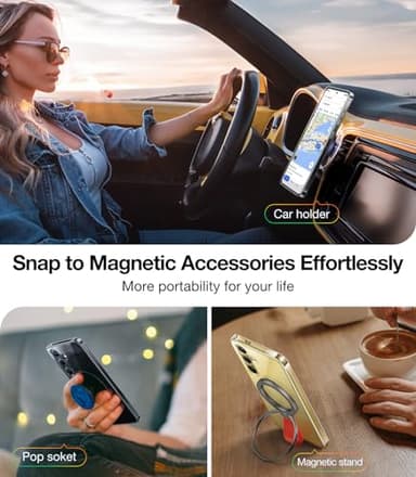 TORRAS Magnetic Guardian Designed for Samsung Galaxy S24 Case 6.2" Compatible with MagSafe, Never Yellowing, Military Grade Drop Tested Hard Back Slim Protective Clear Case for Samsung S24 Case, Clear - Image 3