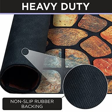 ubdyo Unique in Style Front Door Mat - Low Pile Front Door Mat Outside Entrance - Muddy Dirt Trapping Welcome Matt Outdoor - Rubber Backing Anti Slip Indoor Doormat Entrance, 29" x 17" - Image 8