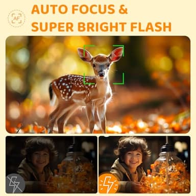 5K Digital Camera - 72MP Digital Cameras with 16X Zoom for Kids' Gifts - Autofocus Point and Shoot Digital Camera for Photography - UHD 2.8'' Screen Compact Portable Camera with 32GB SD Card - Image 4
