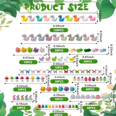 420 Pcs Mini Resin Animals 12 Styles Resin Animals Figurines Bulk for Fairy Garden Miniature Dollhouse Accessories Hide Crafts Decor - Image 2