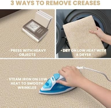 EARTHALL Washable Runner Rug 2x8 Ft Non Slip Runners for Hallways Cotton Rubber Backed Kitchen Runner Braided Indoor Floor Carpet Runners for Entryway, Hallway, Kitchen, Bedroom, Golden Beige/White - Image 6