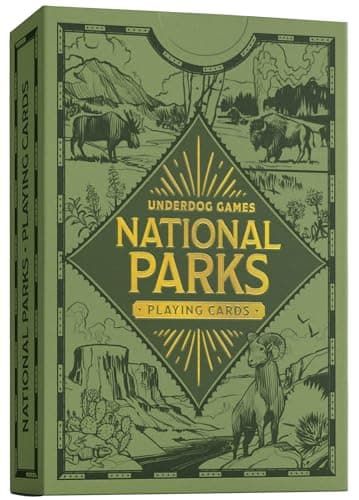 Underdog Games National Parks Themed Playing Cards | 52 Pieces of Stunning Custom Art | Unique Park for Every Card in The Deck - Image 1