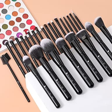 DUcare Professional Makeup Brushes Set 27Pcs Makeup Brush Set Premium Synthetic Kabuki Foundation Blending Face Powder Blush Concealers Eye Shadows Brushes - Image 7