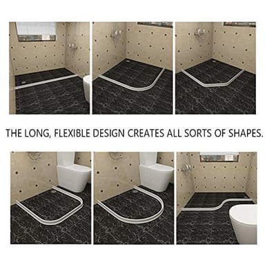 Duzzy 67 Inch Collapsible Shower Threshold Water Dam, Ideal for Wheelchair Accessible, Suitable for Accessibility ADA Handicap Showers - Image 4