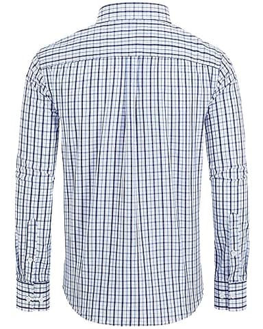 Alimens & Gentle Men's Plaid Button Down Shirts Cotton Long Sleeve Dress Shirts Regular Fit Gingham Shirts - Image 2
