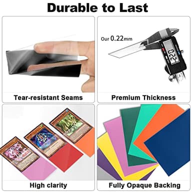 Black Yu-gi-oh Card Sleeve 200 Pack, Japanese Small Card Sleeves 62x89mm, Back Textured Perfect Shuffling, Protect Your Japanese Sized Trading Cards Kpop Photocard Never Tear - Image 3