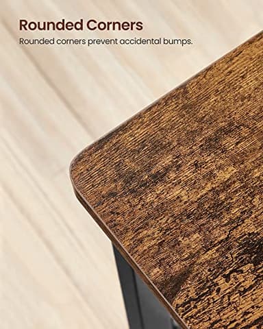 VASAGLE Dining Chair Set of 4, Rustic Wood Chairs with Metal Steel Frame, Easy to Assemble, Comfortable Seat, Modern Farmhouse Chair for Kitchen, Bedroom, Living Room, Rustic Brown and Ink Black - Image 8