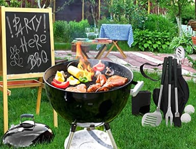 POLIGO 7PCS Golf-Club Style BBQ Tools Set Grilling Tools with Rubber Handle - Stainless Steel Grill Accessories for Outdoor Grill Set Premium Grill Utensils Set Christmas Birthday Gifts for Men Dad - Image 9