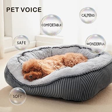 SIWA MARY Dog Beds for Small Medium Large Dogs & Cats. Washable Pet Bed, Orthopedic Dog Sofa Bed, Luxury Wide Side Fancy Design, Soft Calming Sleeping Warming Puppy Bed, Anti-Slip Bottom(25"x21"x8") - Image 3
