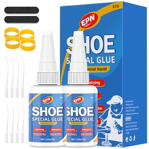 EPN Super Glue for Shoe Repair, 35g Heavy Duty Waterproof Adhesive – Strong Bond for Soles, Boots, Sneakers, Athletic Shoes, Heels, Sandals, Fast Drying, Long-Lasting, Pack of 2 - Image 1