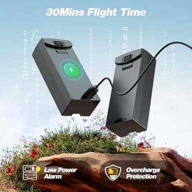 DEERC Drone with Camera 1080P, D20S FPV Mini Drones for Kids Adults Beginner; Foldable RC Quadcopter with Brushless Motor, 2 Batteries, Altitude Hold, Optical Flow, 3D Flips, Toy Gifts for Boys Girls - Image 6