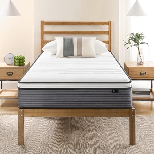 ZINUS 10 Inch True Support Hybrid Mattress [New Version], Twin, Fiberglass Free, Medium Feel, Motion Isolation, Certified Safe Foams & Fabric, Mattress in A Box - Image 1