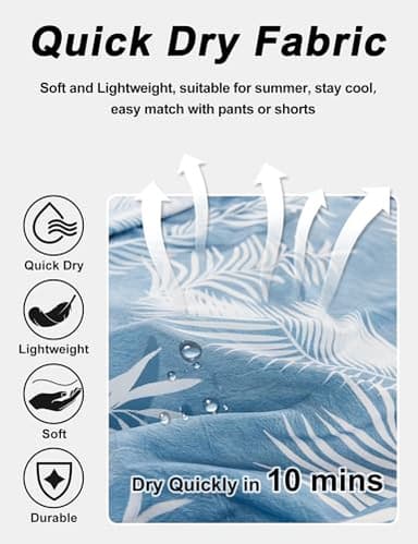 BOJIN Men's Hawaiian Shirts Casual Beach Aloha Tropical Short Sleeve Shirts BJ071 1XL - Image 5