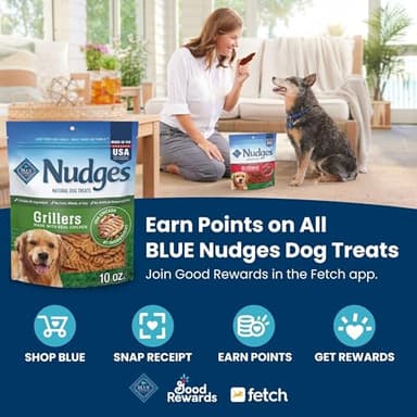 Blue Buffalo Nudges Grillers Natural Dog Treats, Made in the USA with Real Steak, 16-oz Bag - Image 3