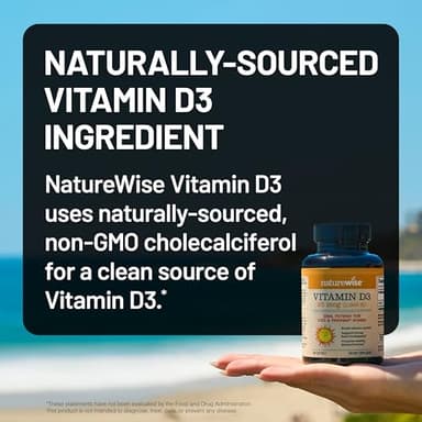 NatureWise Vitamin D3 1000iu (25 mcg) 1-Year Supply for Immune Support, Healthy Muscle Function, and Bone Health - Non-GMO, Gluten Free in Organic Extra Virgin Olive Oil, (Mini Softgel), 360 Count - Image 4