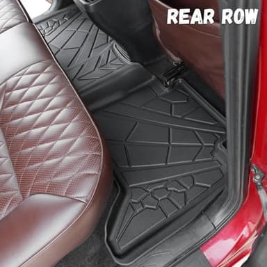 PARTZER Floor Mats for Toyota Tacoma 2016-2023 Double Cab (Only Fit Automatic), Custom Fit All-Weather TPE Floor Liners, Front & 2nd Row Mat for Tacoma Car Accessories - Image 5