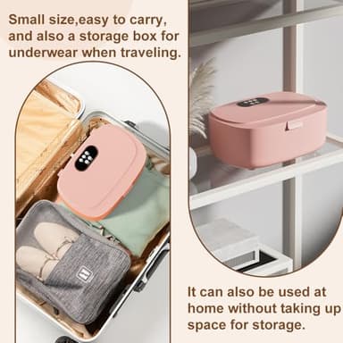 SL Nevnmoe Portable Clothes Drying Box，Clothing Care Machine, Equipped with Touch Control and 3 Modes, convenient to carry, for apartments, RVs, travel, used for lightweight clothing, underwear - Image 6