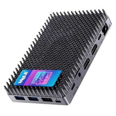MeLE Mini PC Cyber X1 - N150 Fanless PC, 16GB RAM, 512GB Storage, 2.4/5G Wi-Fi, Full-Functional USB-C Mini Computers, 4K Triple Display Desktop on Home, Office, Education, Astrophotography - Image 1