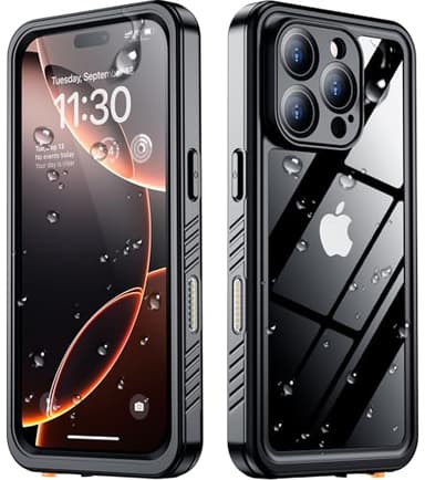 SPIDERCASE for iPhone 16 Pro Max Case Waterproof, [12FT Military Drop Proof] [IP68 Waterproof] [Full Body Protection] Heavy Duty Protective Cover for iPhone 16 Pro Max 6.9”, Black - Image 1